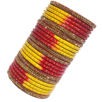 Muzaffarpur Lahthi Red & Yellow Chunri- Red&Yellow pack of 24