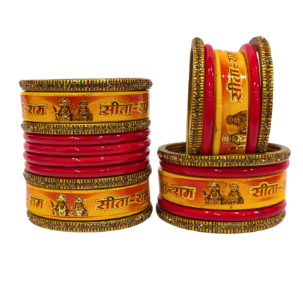 LAC / Lakh jaipuri bangles set for women PRINT-RAM SITA pack of 20